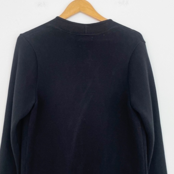 Charter Club 100% Cotton Black Zippered Open Front Cardigan Size Large - Picture 10 of 15